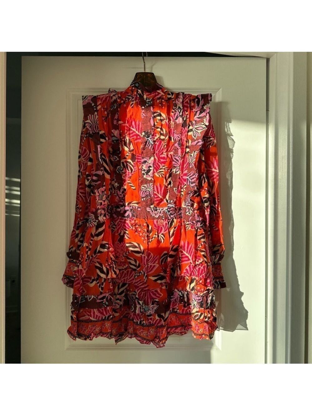 Farm Rio Mixed Floral Ruffle Mini Dress - Picture 10 of 12